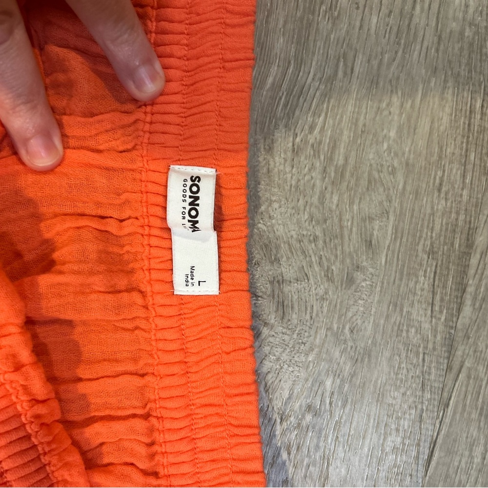 Sonoma tiered Orange Maxi Skirt - Lightweight Women's Skirt size large NWT - Picture 4 of 4